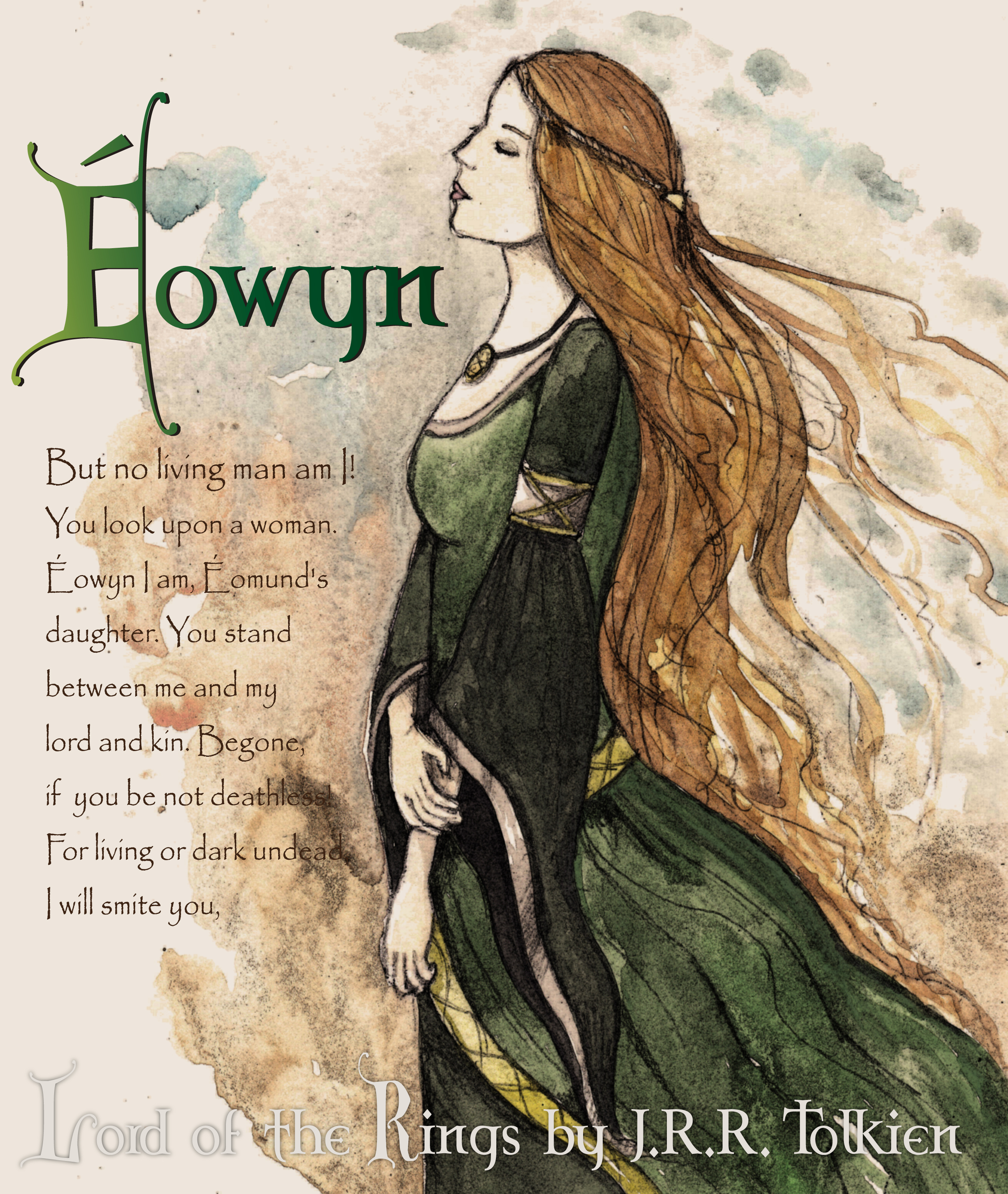 Inktober, Eowyn, LotR, Tolkien, Rohan, Shieldmaiden Poster for Sale by  SabrinaMillsArt